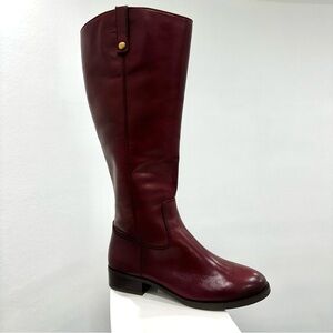 INC for Macy's - "Fawne" Wide-Calf Leather Riding Boot (Wine) - New - Size 8.5W